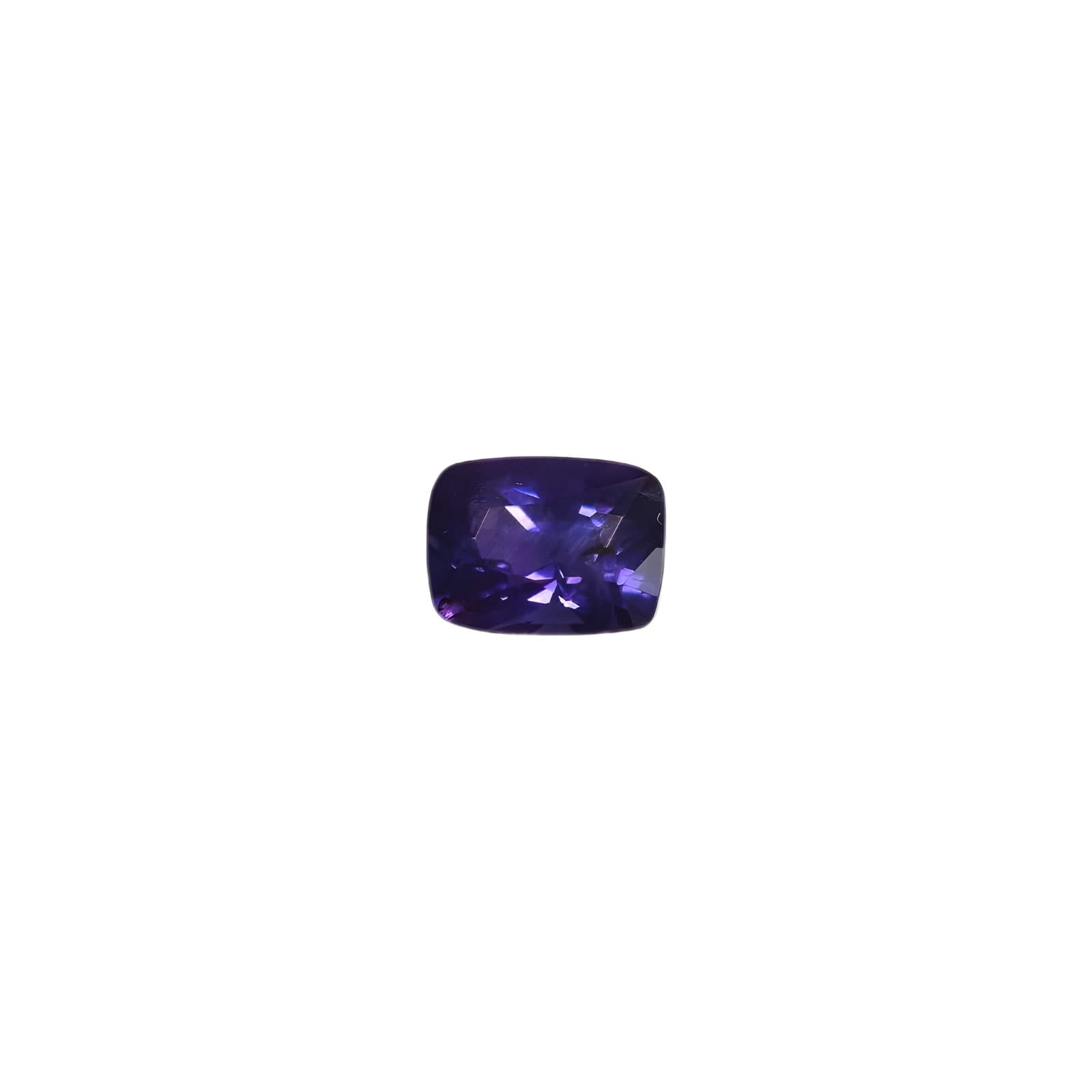 A violet Ceylon sapphire, cut and untreated